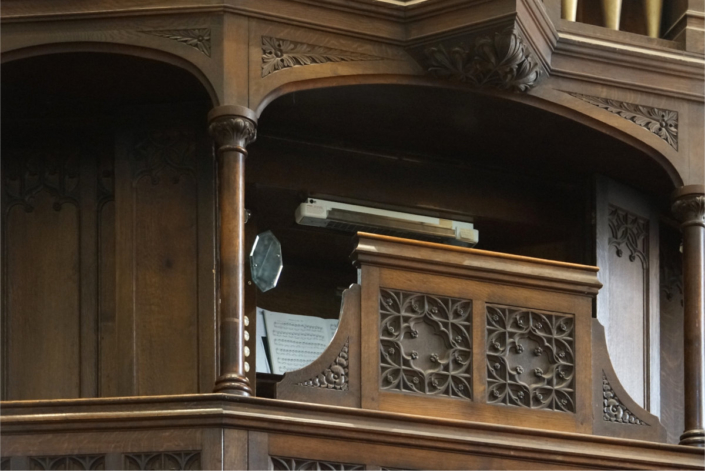 The playing station for St Paul's Organ